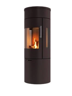 Viva L 120 Gas Stove With Steel Door And Side Glass In Black