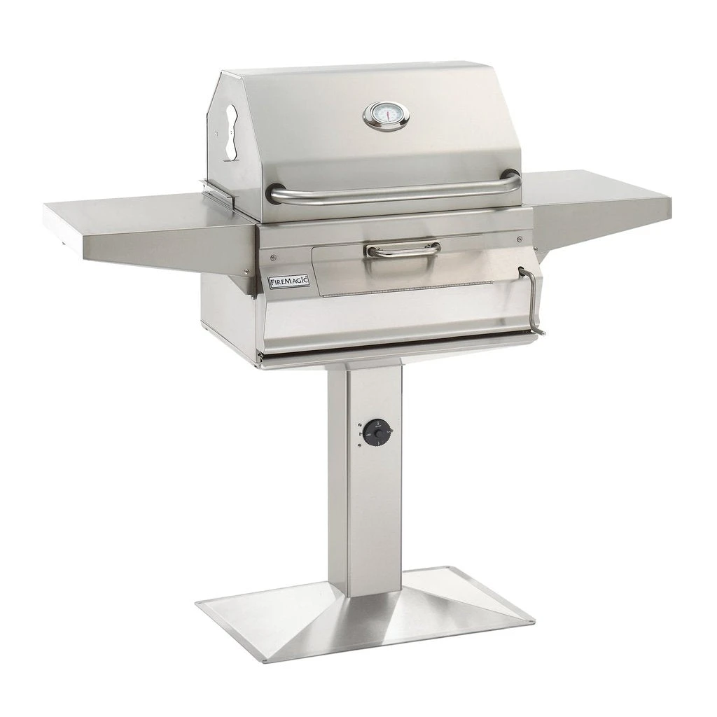 24" Post Mount Stainless Steel Charcoal Grills 3 24" Post Mount Stainless Steel Charcoal Grills