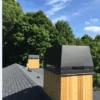 2-PG Custom Chimney Shroud -HearthHome 2 BK 247 Installed