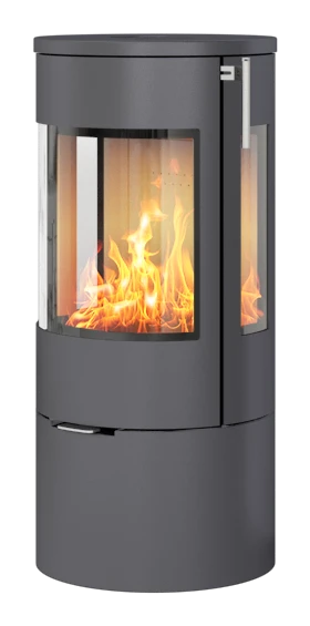 Viva L 100 Gas Stove With Glass Door And Side Glass In Platinum 3 Viva L 100 Gas Stove With Glass Door And Side Glass In Platinum