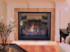 Montebello ST - 40" Montebello Direct-Vent Gas Fireplace, Top Vent, See Through, Louverless