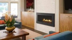 Heatilator Crave Front Facing Gas Fireplace Series -HearthHome Crave36 room BlackGlass ModernFront tif