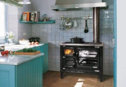 DEVA - Model 8220 COOK STOVE: DEVA 100 - BLACK ENAMEL -HearthHome Deva8220 room e1591200438333 956x660 1