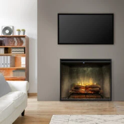Dimplex Revillusion 36" Built-In Firebox, Weathered Concrete -HearthHome Dimplex RBF36PWC LS