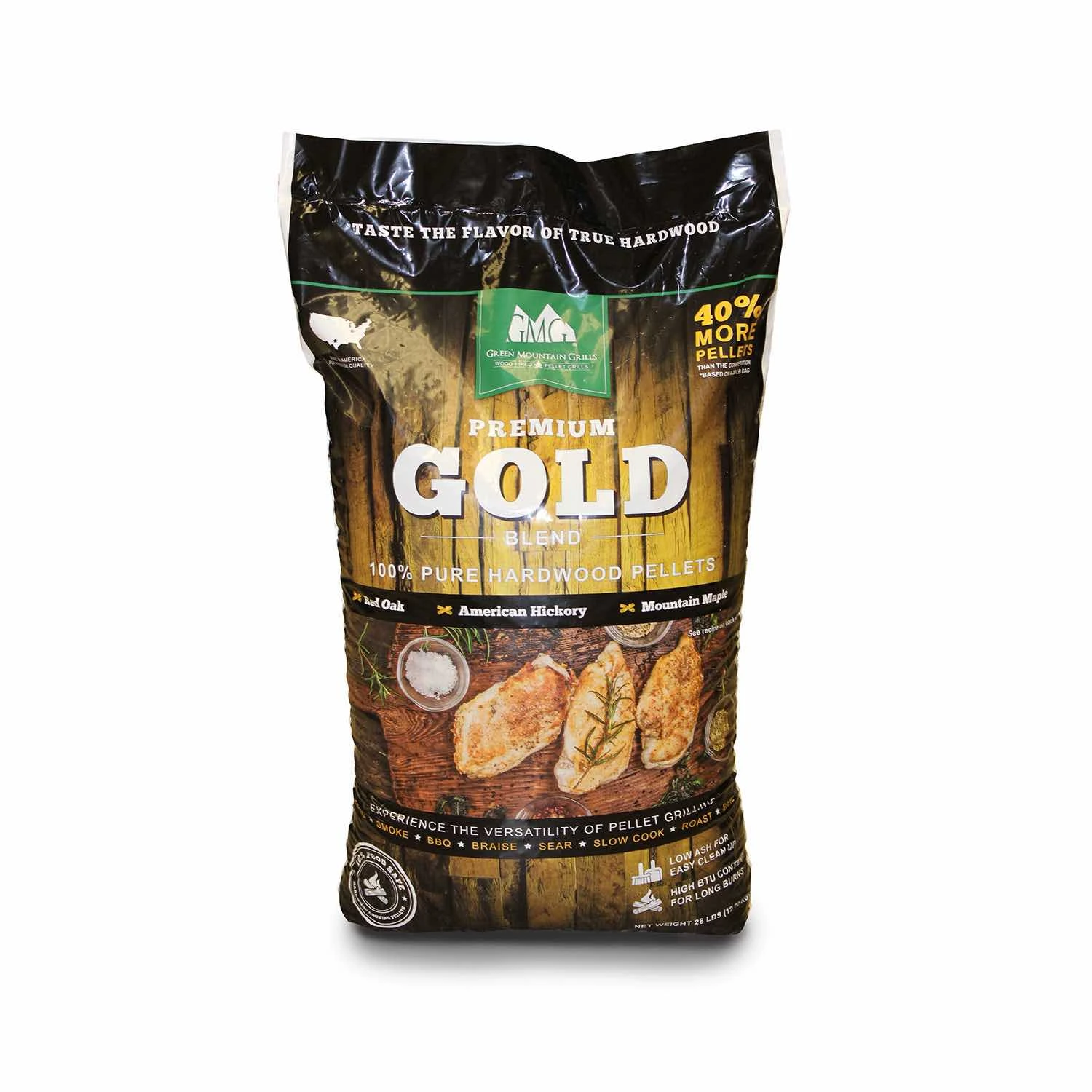 PREMIUM GOLD BLEND GRILLING PELLETS- 28LB BAG 3 PREMIUM GOLD BLEND GRILLING PELLETS- 28LB BAG
