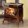 Hearthstone Shelburne- Model 8372 Wood Burning Stove In Brown Enamel -HearthHome HearthStone Wood Stove Friendly Fires Enamel Brown