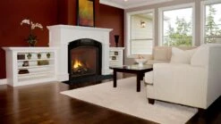 Heatilator Heirloom Gas Fireplace Series -HearthHome Heirloom36 room FirescreenArch NB Herringbone tif