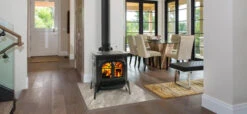 Intrepid Flexburn Wood-Burning Stove -HearthHome IntrepidFlexBurn Twilight Room jpg