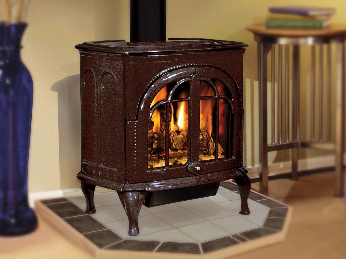 Serefina - Direct-Vent Freestanding Gas Stove- Majolica Brown- CI1504DVF 3 Serefina - Direct-Vent Freestanding Gas Stove- Majolica Brown- CI1504DVF