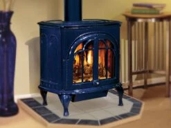 Serefina - Direct-Vent Freestanding Gas Stove-Midnight Blue- CI1502DVF