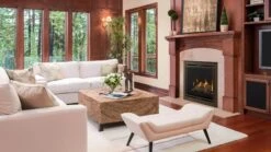 MAJESTIC Meridian Series Direct Vent Gas Fireplace -HearthHome MAJ MeridianPlatinum36 ContemporaryFront BZ BlackGlass Room tif