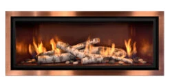 Mendota ML47 Timberline/Décor Linear Gas Fireplace -HearthHome ML47 Decor Grace Wide Cppr