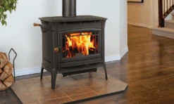 MANCHESTER - Model 8362 MANCHESTER TruHybridTM: BLACK MATTE -HearthHome Manchester Matte Black Enamel