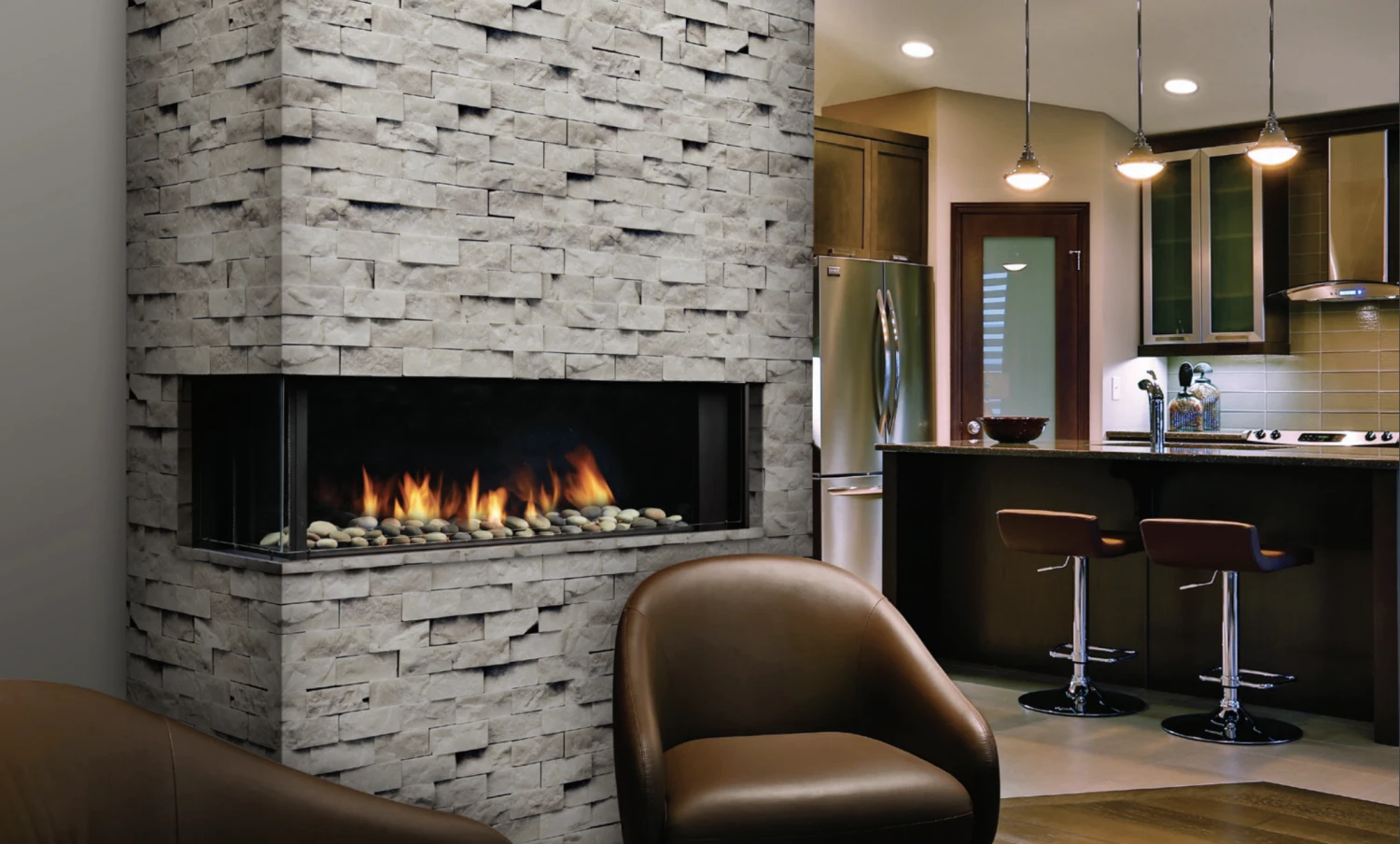 Enclave 48" - Single Side - Linear Direct Vent Fireplace - Unit 3 Enclave 48" - Single Side - Linear Direct Vent Fireplace - Unit