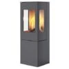 Nexo Gas 120 Model With Steel Door And Side Glass In Platinum -HearthHome NexoGas120 platinum 07bfaf6d 600x492 1