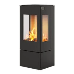 Nexo Gas 100 With Steel Door And Side Glass In Black