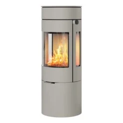 Viva L 120 Gas Stove With Steel Door And Side Glass In Nickel