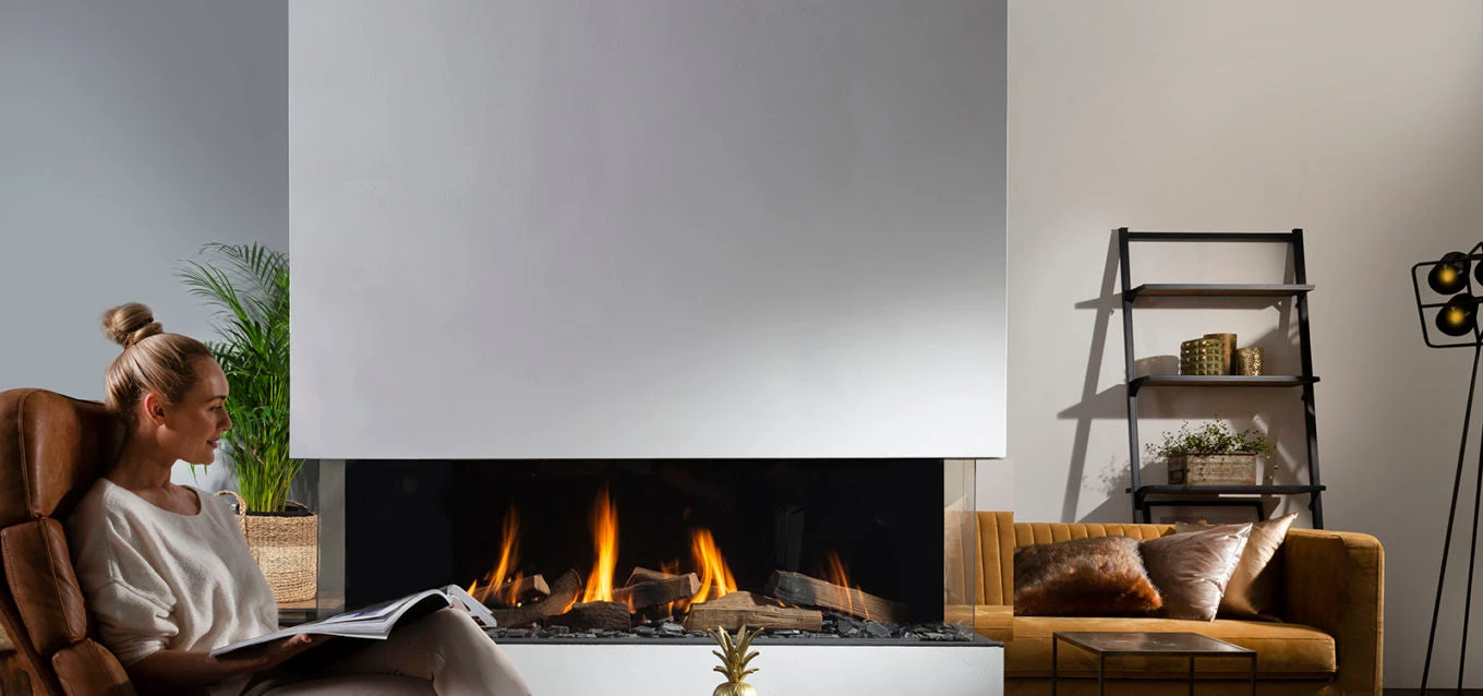 Summum 70 3-sided Fireplace With Real Flame Burner And LED Lighting 3 Summum 70 3-sided Fireplace With Real Flame Burner And LED Lighting
