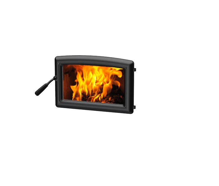 Pedestal Model - Vista Freestanding Wood Stove - Door Options - Metallic Black 3 Pedestal Model - Vista Freestanding Wood Stove - Door Options - Metallic Black
