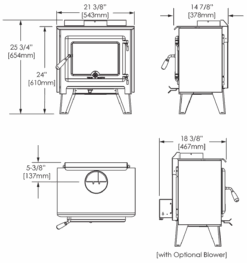 True North TN10 Freestanding Wood Stove -HearthHome TN10 Dimensions 40882.1591158561