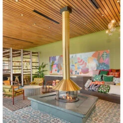 Imperial Carousel Woodburning Fireplace- Porcelain 8 Imperial Carousel Woodburning Fireplace- Porcelain -HearthHome Wood Carousel Brass no base Malm