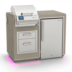 Electric Grill Island Bundle With Refrigerator (36" X 44") - GFRC Island In Smoke Finish