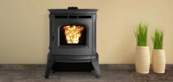 Harman Absolute43 Pellet Stove In Porcelain Majolica Brown -HearthHome har absolute43 c 3 960x456 664c504e e77e 4ae3 bee8 6d566162a15b 1