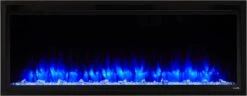 72" Allusion Platinum Recessed Linear Electric Fireplace- SF-ALLP72-BK