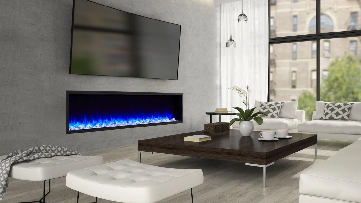 78" Scion Clean Face Linear Electric Fireplace- SF-SC78-BK 4 78" Scion Clean Face Linear Electric Fireplace- SF-SC78-BK - Image 2