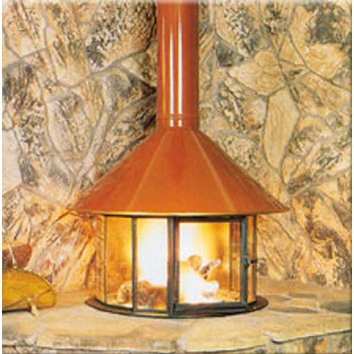 Imperial Carousel Woodburning Fireplace- Porcelain 3 Imperial Carousel Woodburning Fireplace- Porcelain