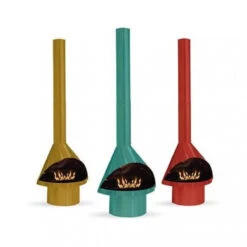 34" Zircon Gas Direct Vent Fireplace With Matching Base In Powder Coat