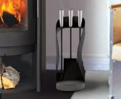 Buteo Floor Stand- Black With Brown Leather Handles -HearthHome mino 20pejsev C3 A6rkt C3 B8j.44991b6a ab05c534 5c5a 4553 a6ba 188bf7cae7e2