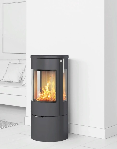 Viva L 100 Gas Stove With Glass Door And Side Glass In Platinum 4 Viva L 100 Gas Stove With Glass Door And Side Glass In Platinum - Image 2