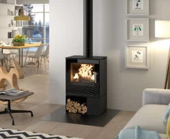 Q Tee 2 Gas Stove With Glass Door In Black -HearthHome q tee base 436bd51e e33a 494b ba5f d95503b172db