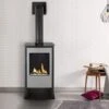 SÓLAS ONE6 FREESTANDING -HearthHome solas free standing fireplace black top vent 1