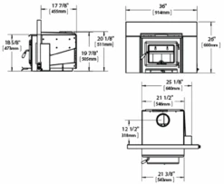 True North TN20 Wood Insert -HearthHome tn20is dimensions 44642.1591154448
