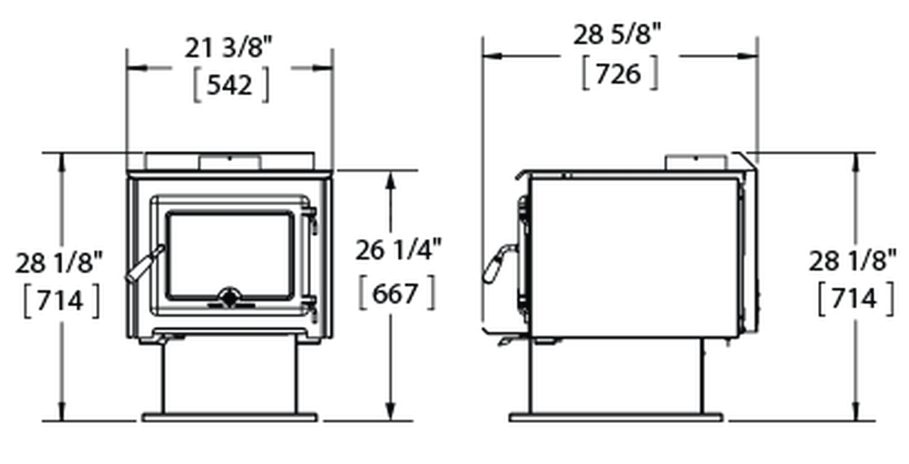True North TN20 Freestanding Wood Stove With Pedestal 5 True North TN20 Freestanding Wood Stove With Pedestal - Image 3