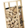 Wood Frame Firewood Holder In Natural Oak -HearthHome woodframe1